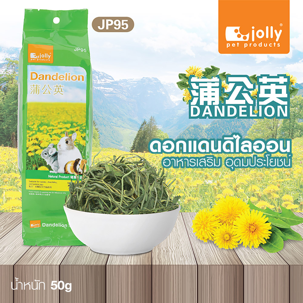 (EXP:28/02/2024) Jolly Dandelion หญ้าจากต้นแดนดิไลออน อุดมด้วยสารอาหาร เสริมไฟเบอร์ ช่วยระบบย่อยอาหาร 50g (JP95)
