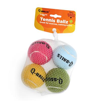 Q-monster Q-balls - dog ball toys made from natural latex, chew with fun and durable. (1 set/4 balls)