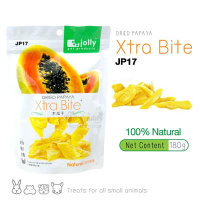 Jolly Xtra Bite Dried Papaya มะละกอ อบแห้ง สำหรับ กระต่าย แกสบี้ หนูแฮมสเตอร์ ชินชิล่า (180g) (JP17)