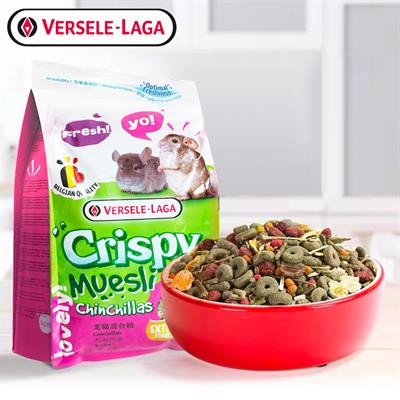 Crispy Muesli Chinchillas อาหารชินชิล่าสูตรประหยัด คริสปี้ กรุบกรอบเคี้ยวเพลิน เพิ่มธัญพืชพิเศษ, Versele Laga