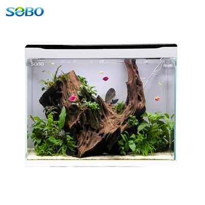 SOBO SA Aquarium Tank ready to use. Including with quality clear glass, LED light, Filter System and Thermometer (35L - 80L)