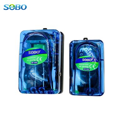 SOBO Air Pump ปั๊มลมขนาดเล็ก สีฟ้าใส ใช้ดี ราคาไม่แพง แถมฟรี! หัวทรายและสายยาง (SB-248A, SB-348A)