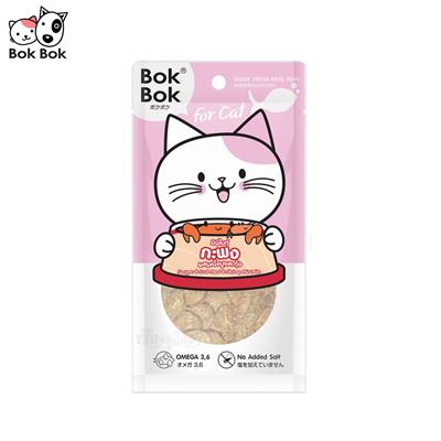ขนมแมว Bok Bok แมว มินิไบท์สูตรปลากะพงผสมเนื้อปูและกุ้ง (25g)