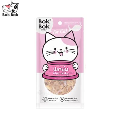ขนมแมว Bok Bok ปลานิ่ม ทำจากเนื้อปลา 100% ไม่แต่งกลิ่น ไม่เติมสี ไม่ปรุงรส
