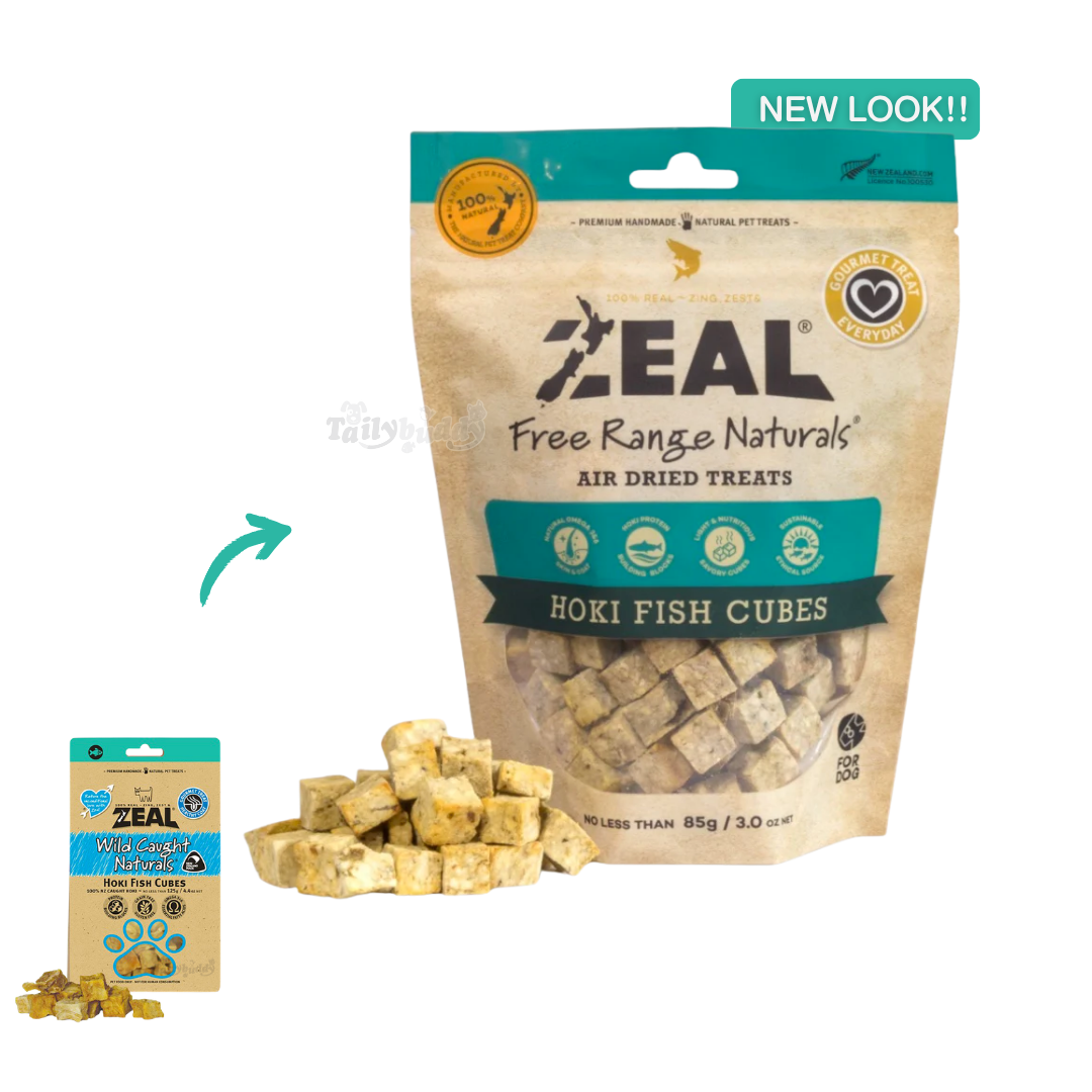 ZEAL Hoki Fish Cubes (ปลาโฮกิ) เนื้อปลาหิมะอบแห้ง ขนมสุนัขและแมว แพ้ง่าย มีวิตามินและแร่ธาตุที่สำคัญ (125g)