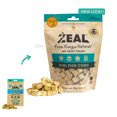 ZEAL Hoki Fish Cubes (ปลาโฮกิ) เนื้อปลาหิมะอบแห้ง ขนมสุนัขและแมว แพ้ง่าย มีวิตามินและแร่ธาตุที่สำคัญ (125g)