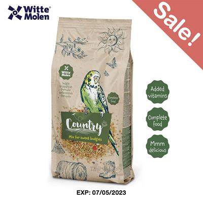 (EXP:07/05/2023) Country Budgie อาหารนกธัญพืชผสม สำหรับนกหงษ์หยก (600g), Witte Molen