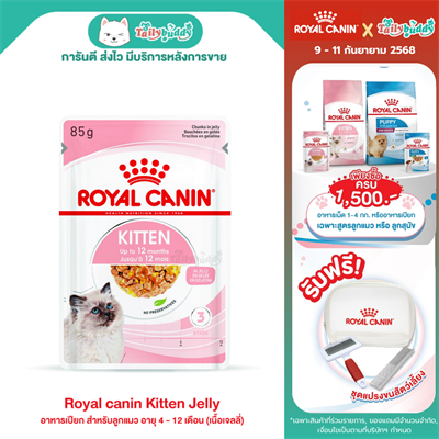 Royal canin Kitten (Jelly) รอยัลคานินอาหารเปียก สำหรับลูกแมว สำหรับลูกแมว อายุ 4 - 12 เดือน (เนื้อเจลลี่) (85g)