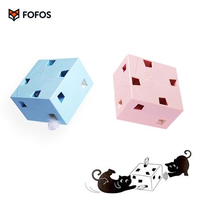 FOFOS Rubik s Cube Hunting กล่องสุ่มเบ็ดตกแมวอัตโนมัติ ของเล่นสำหรับแมวทุกวัย เบ็ดเคลื่อนเข้าออกแบบธรรมชาติ ชวนเล่น