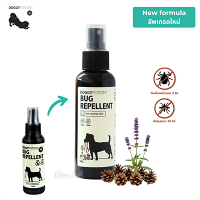 (สูตรใหม่) Doggy Potion Bug Repellent Spray สเปรย์ไล่เห็บและยุง สารสกัดธรรมชาติ 100% (100ml)