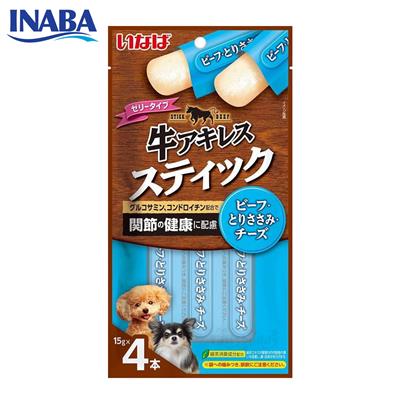 INABA ชูรุ สติ๊ก ขนมสุนัขแบบแท่ง เนื้อสันในไก่กับเอ็นวัว เนื้อวัวและชีส (15gx4) (TDS-54)