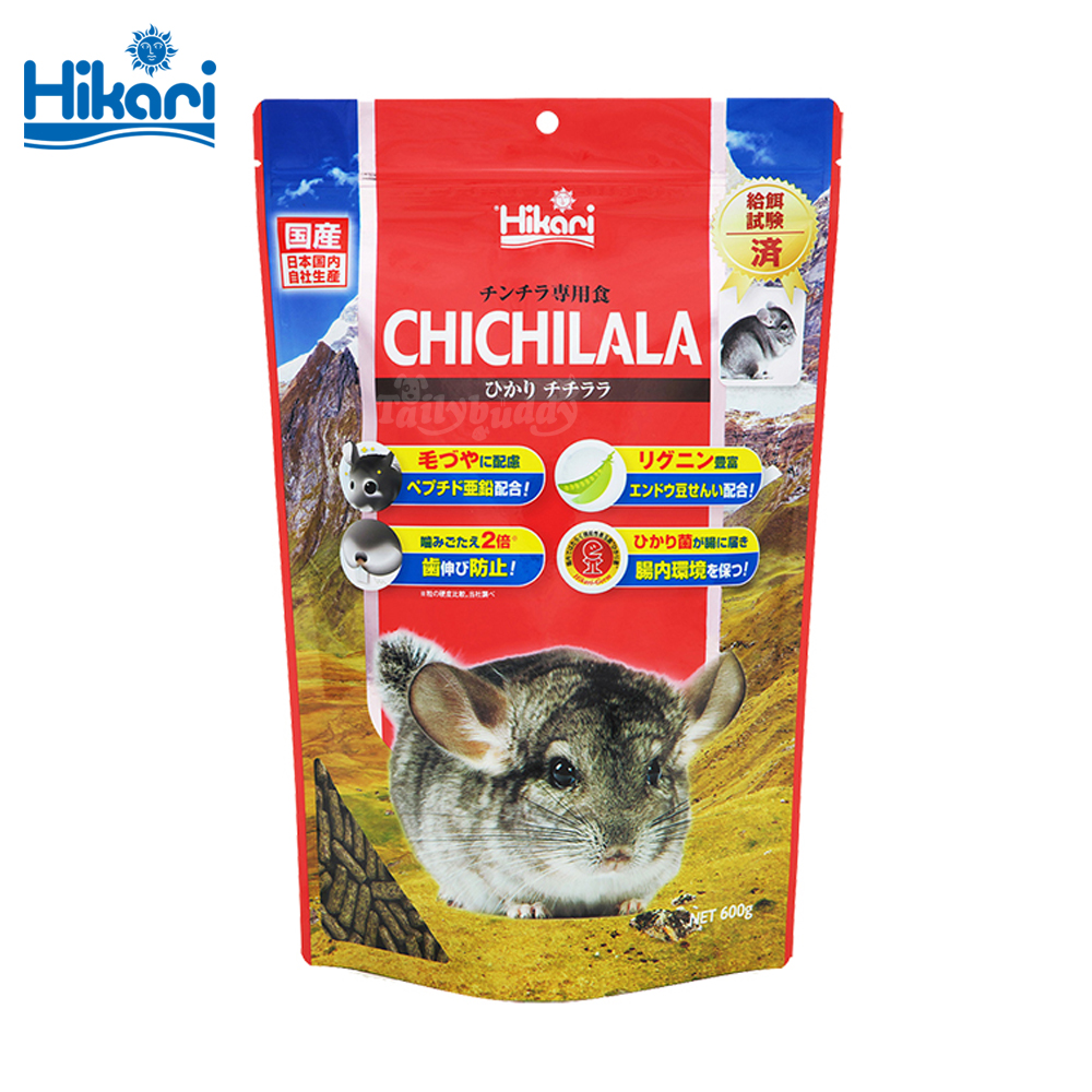 Hikari Chichilala อาหารชินชิล่า อาหารสูตรเอ็กซ์คลูซีฟ ช่วยระบบย่อย ฟันแข็งแรง ลดกลิ่น แบบแท่งหยิบแทะได้ง่าย (600g)