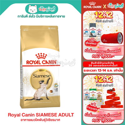 Royal Canin SIAMESE ADULT อาหารแมวไทย พันธุ์วิเชียรมาศ อายุ 1 ปีขึ้นไป (2kg)
