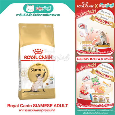 Royal Canin SIAMESE ADULT อาหารแมวไทย พันธุ์วิเชียรมาศ อายุ 1 ปีขึ้นไป (2kg)