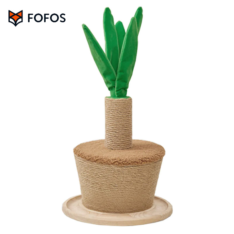 FOFOS Plant Pot กระถางต้นไม้สำหรับข่วนลับเล็บ แท่นลับเล็บทรงกระถางต้นไม้ เล่นได้ทั้งหมด ตั้งแต่ฐาน ยันใบ แต่งบ้านก็สวย