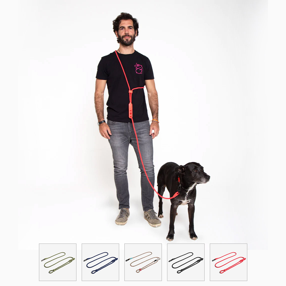 zee.dog Hands-Free Leash สายจูงแบบคล้องไหล่ คล้องบ่า ไม่ต้องคอยจับ ตัวล็อคแข็งแรง ปรับระดับความกว้างยาวได้ง่าย ปรับความยาวได้ 1.2 - 2.4m