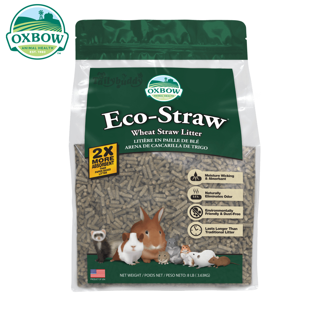 Oxbow Eco-Straw Wheat Straw Litter วัสดุรองกรง ฟางข้าวสาลี ดูดซับเยี่ยม กำจัดกลิ่น ไร้ฝุ่น เป็นมิตรต่อสิ่งแวดล้อม (8 lb/ 3.63kg)