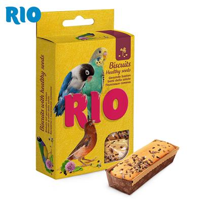 RIO Biscuits Wild berries ริโอ ขนมนก บิสกิต รสธัญพืชรวม อาหารเสริมแสนอร่อย ทำจากไข่ทั้งฟอง (7g x 5ชิ้น)