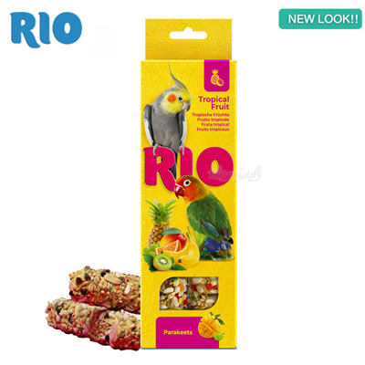 RIO Sticks for Parakeets with Tropical Fruits ขนมนก สำหรับนกแก้วขนาดเล็ก รสผลไม้รวม (75gx2แท่ง)