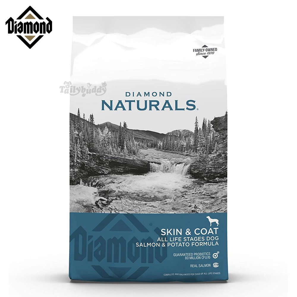 Diamond Naturals Skin & Coat  อาหารสุนัขสูตร Grain Free เนื้อปลาแซลมอน และมันฝรั่ง สำหรับสุนัขทุกช่วงวัย  (13.60kg./30lb)
