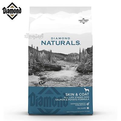 Diamond Naturals Skin & Coat  อาหารสุนัขสูตร Grain Free เนื้อปลาแซลมอน และมันฝรั่ง สำหรับสุนัขทุกช่วงวัย  (680g /1.5lb, 13.60kg./30lb)