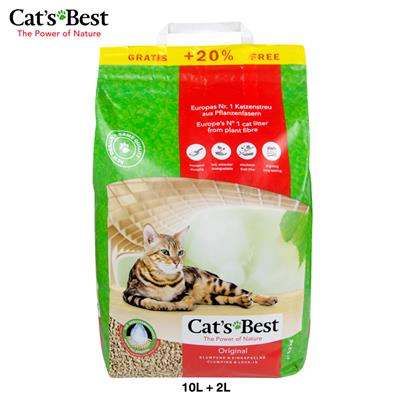 Cat s Best ทรายแมวธรรมชาติ ทรายไม้สน จับตัวดี เก็บกลิ่น ทิ้งชักโครกได้ (5.2kg)