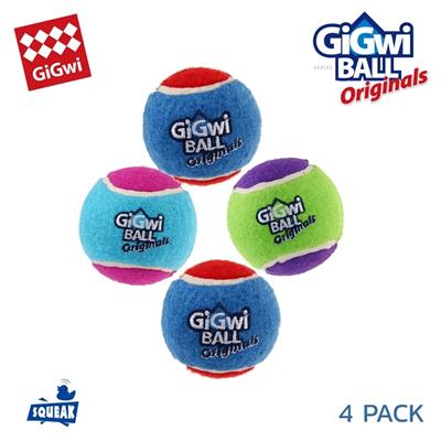 GiGwi Ball Originals Squeak ของเล่นสุนัข ลูกบอลเทนนิส บีบมีเสียง เด้งได้ ลอยน้ำได้ (Bounces & Floats)