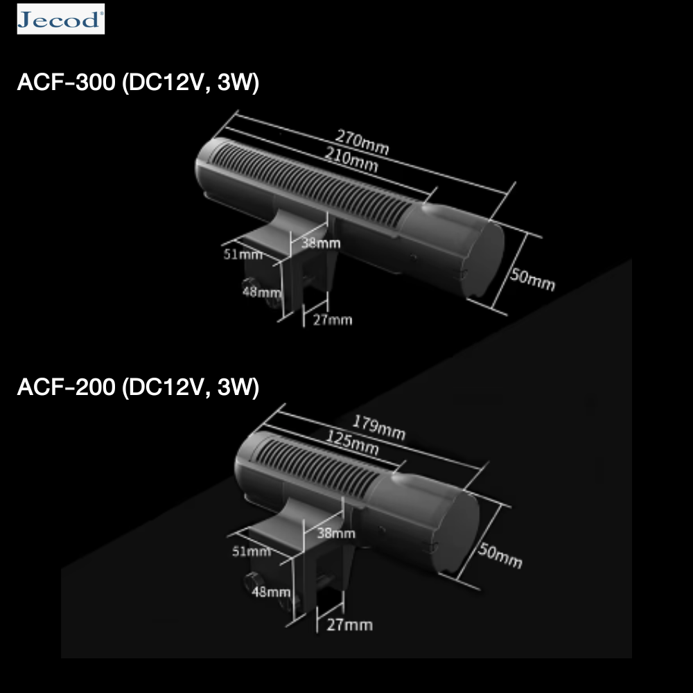 Jecod Auto Cooling Fan พัดลมอัตโนมัติ สำหรับตู้ปลาน้ำจืด ไม้น้ำ และตู้ ...