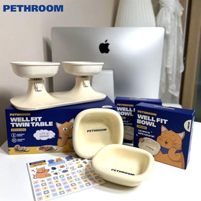 Pethroom Well Fit Twin Table for Dogs and Cats