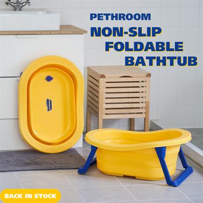 Pethroom Foldable Bathtub อ่างอาบน้ำสัตว์เลี้ยง พับเก็บได้ มีที่ปล่อยน้ำ พกพาสะดวก นำเข้าจากเกาหลี