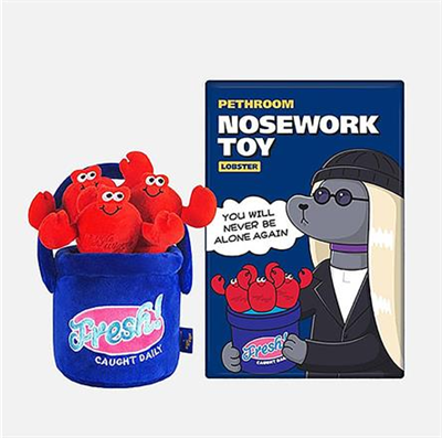 PETHROOM Nose worxk Toy - Lobster กุ้งถัง ของเล่นสัตว์เลี้ยงผ้านุ่ม เล่นสนุก สามารถเล่นได้ทั้งสุนัขและแมว