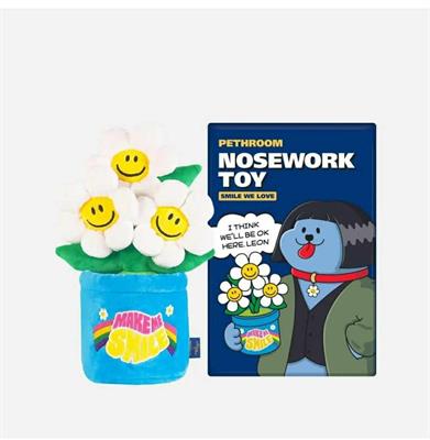 PETHROOM Nose work Toy - Smile We Love ของเล่นผ้านุ่มฝึกทักษะสำหรับสุนัขและแมว รูปดอกไม้