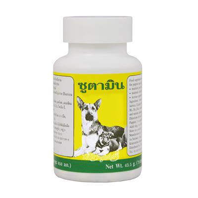 Zootamin ซูตามิน วิตามินอาหารเสริม สำหรับลูกสุนัขและสุนัขโต 70 เม็ด (45.5g.)