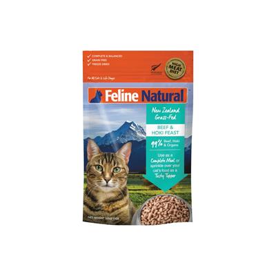 Feline Natural Freeze-Dried Beef & Hoki Feast for all cats & life stages (100g.,320g.)