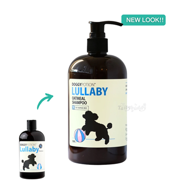 (สูตรปรับปรุงใหม่) Doggy Potion Lullaby Shampoo แชมพูบำรุงผิวหนัง เพิ่มความชุ่มชื่น ไม่คัน กลิ่นหอมแป้งเด็ก ขนาด 500ml