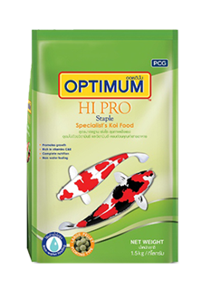 Optimum Hi Pro Staple ออพติมั่ม อาหารปลาคาร์ฟ สูตรมาตรฐาน เร่งโต สุขภาพแข็งแรง เม็ดใหญ่ (7kg)