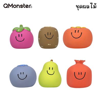 Q-monster Small Fruit ของเล่นสุนัขขนาดเล็ก ชุดผลไม้ตัวน้อย ทำจากยางพารา กัดมันส์ เคี้ยวเพลิน มีเสียงร้องเวลากัด ทนทาน