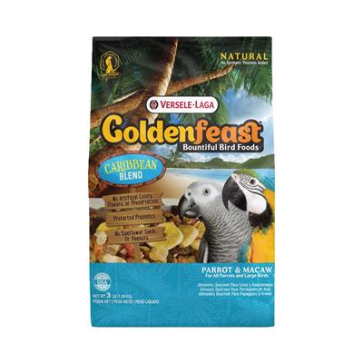 ใหม่! โกลเด้นเฟสท์ แคริบเบียนเบลนด์ Goldenfeast Caribbean อาหารนก สูตรอร่อยรวมมิตร สำหรับนกแก้ว กลาง-ใหญ่ (1.36kg)