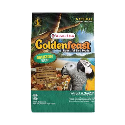 ใหม่! โกลเด้นเฟสท์  สูตรอะเมซอนเบลนด์ Goldenfeast Amazon อาหารนก สูตรอร่อยรวมมิตร สำหรับนกแก้ว กลาง-ใหญ่ (1.36kg)