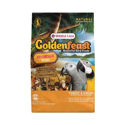 ใหม่! โกลเด้นเฟสท์  สูตรอินโดนีเซียนเบลนด์ Goldenfeast Indonesian อาหารนก สูตรอร่อยรวมมิตร สำหรับนกแก้ว กลาง-ใหญ่ (1.36kg)